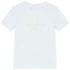 Boys White Logo T-Shirt, 8, hi-res