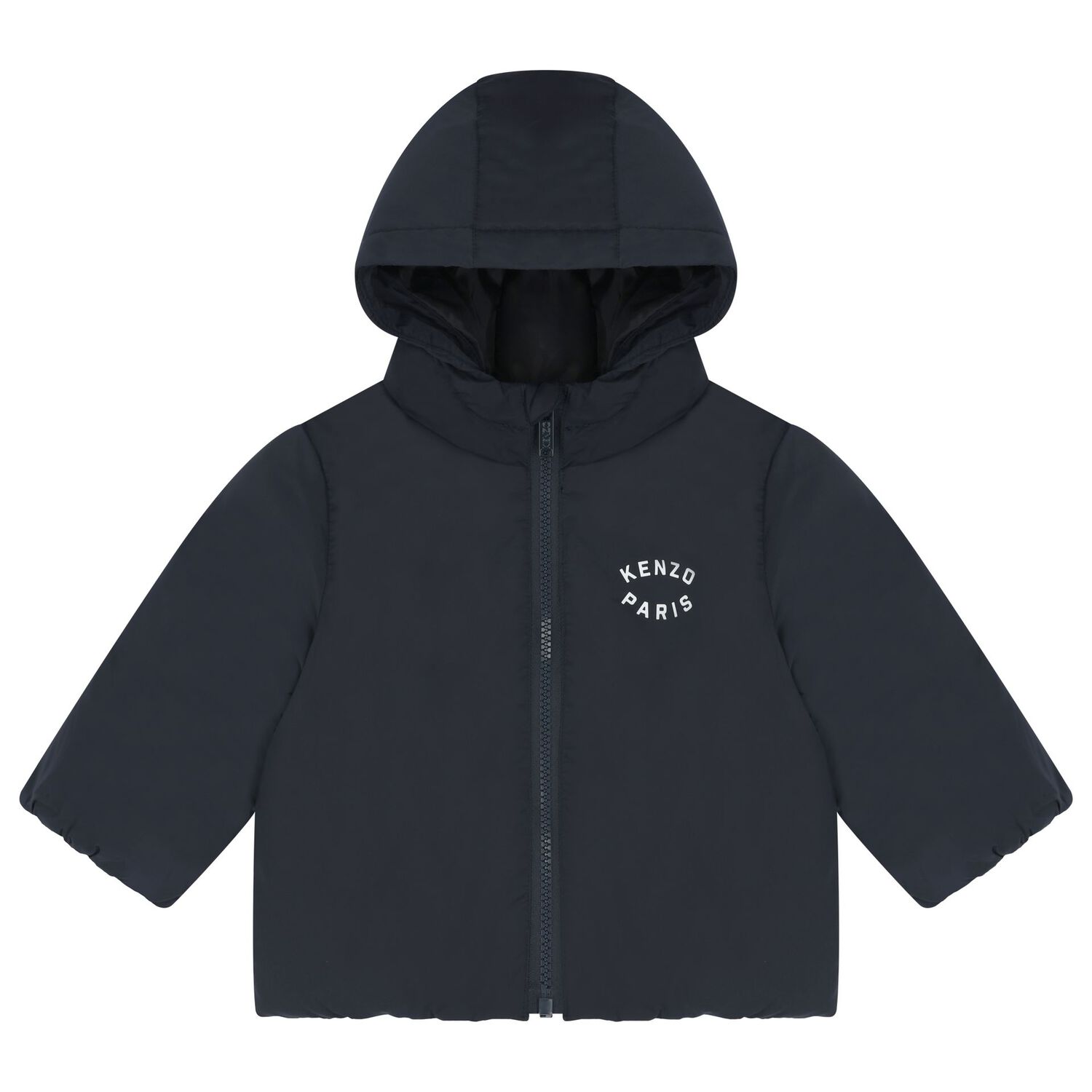 Younger Navy Blue Tiger Hooded Younger Jacket, 1, hi-res