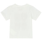 Younger Boys Ivory Bear T-Shirt, 1, hi-res