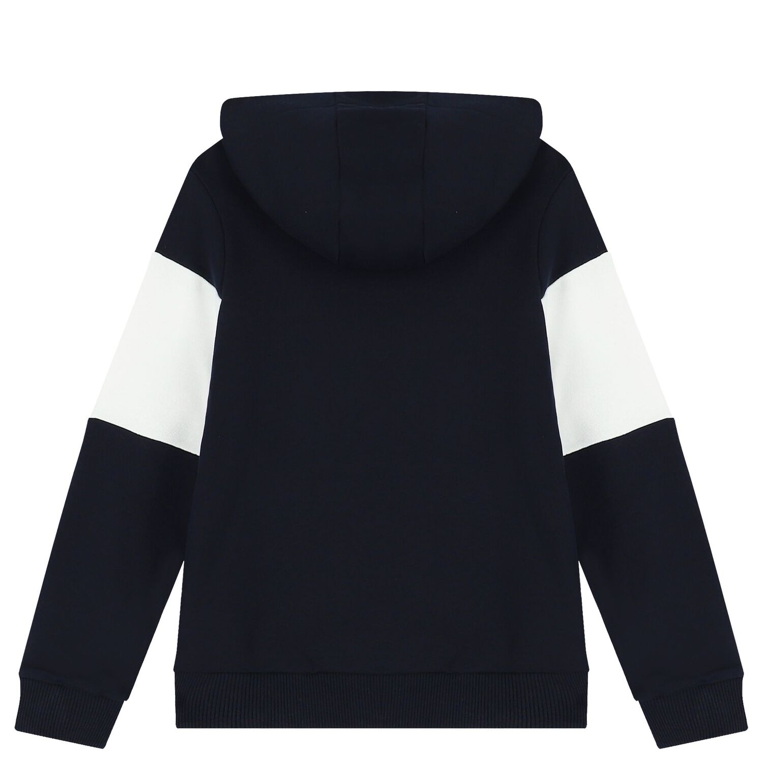 Boys Navy Blue & White Logo Hooded Top, 3, hi-res