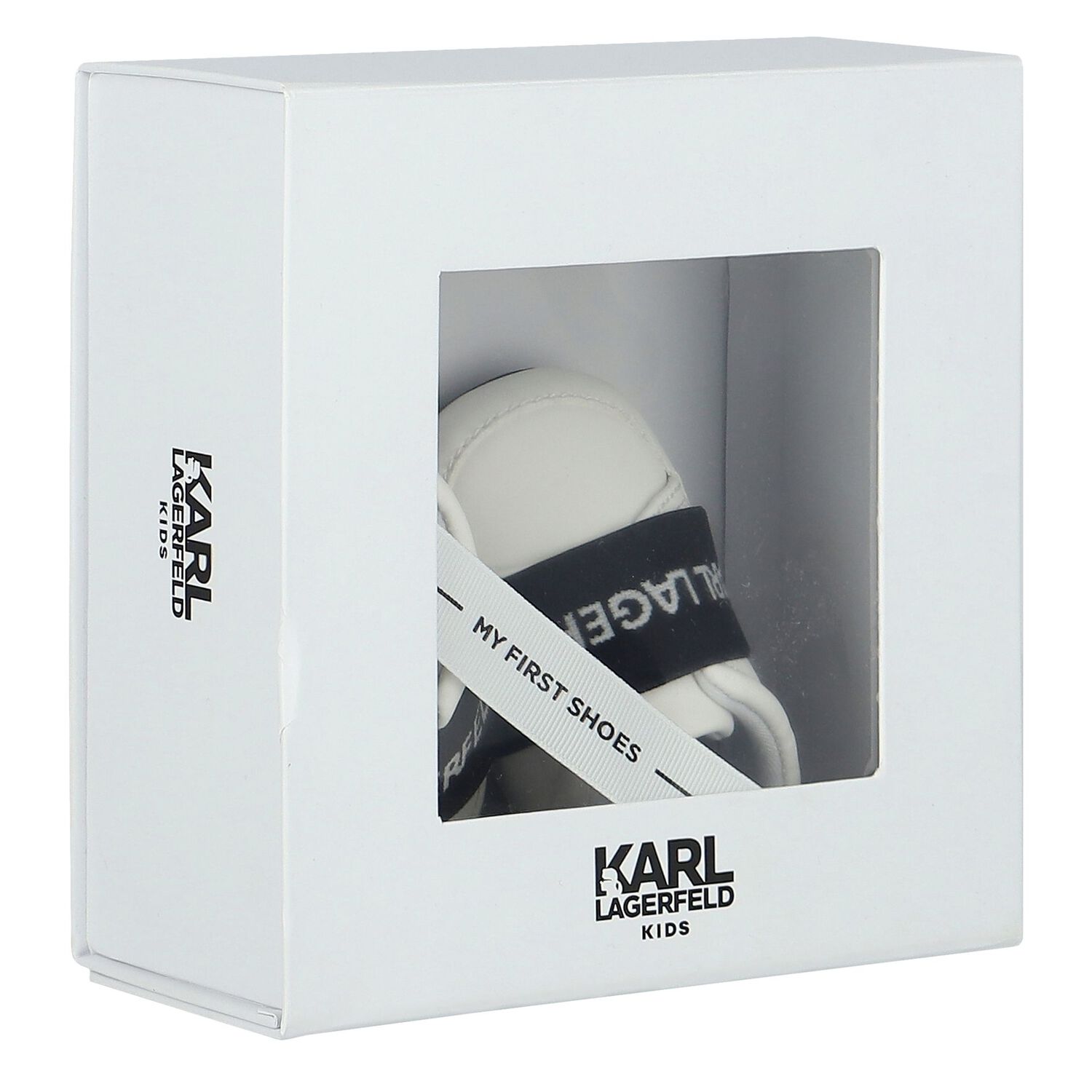 White Logo Baby Pre-Walker Shoes, 1, hi-res image number null