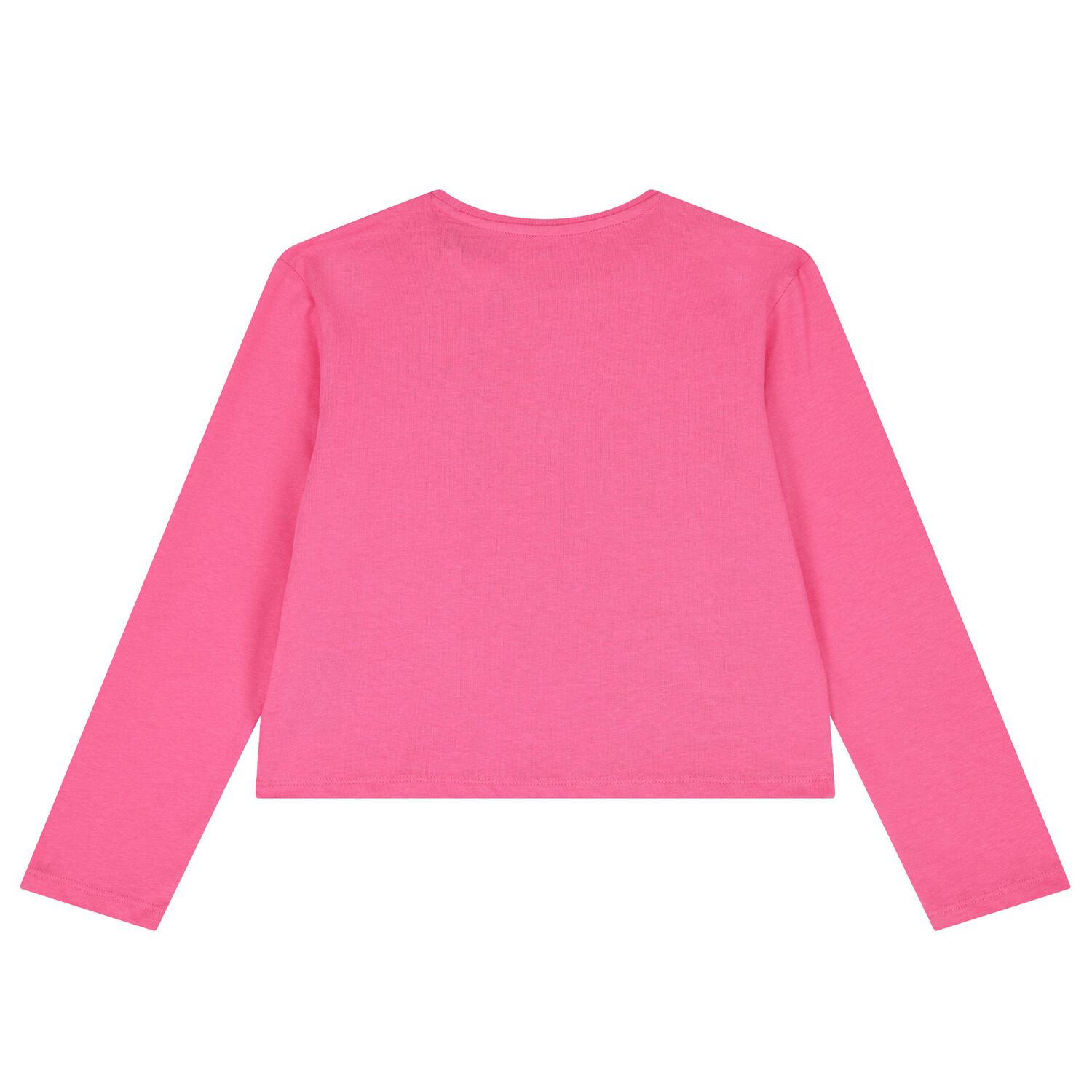 Girls Pink Logo Long Sleeve Top, 2, hi-res