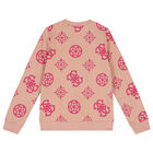 Girls Beige Logo Sweatshirt, 2, hi-res