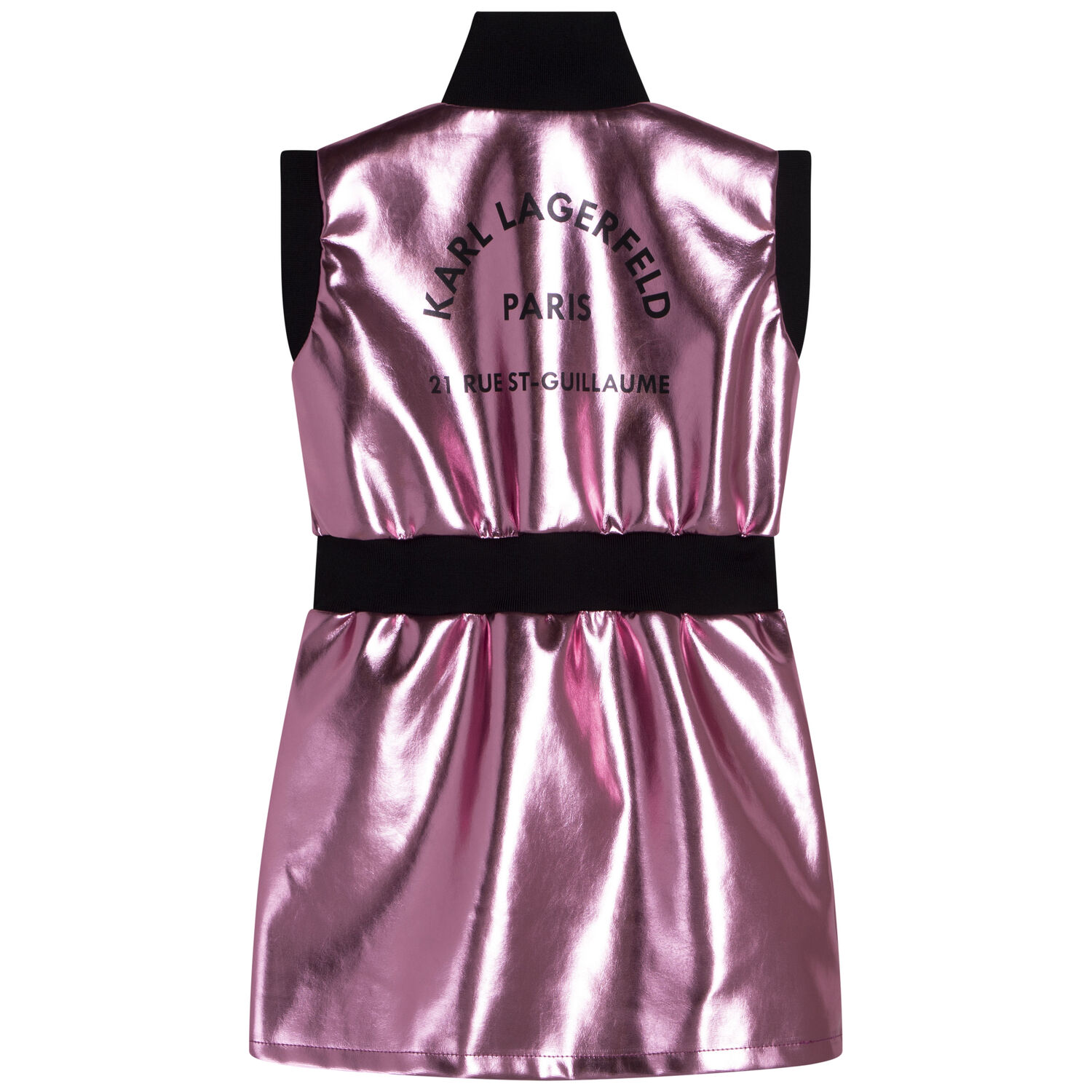 Girls Pink Logo Sleeveless Dress, 1, hi-res