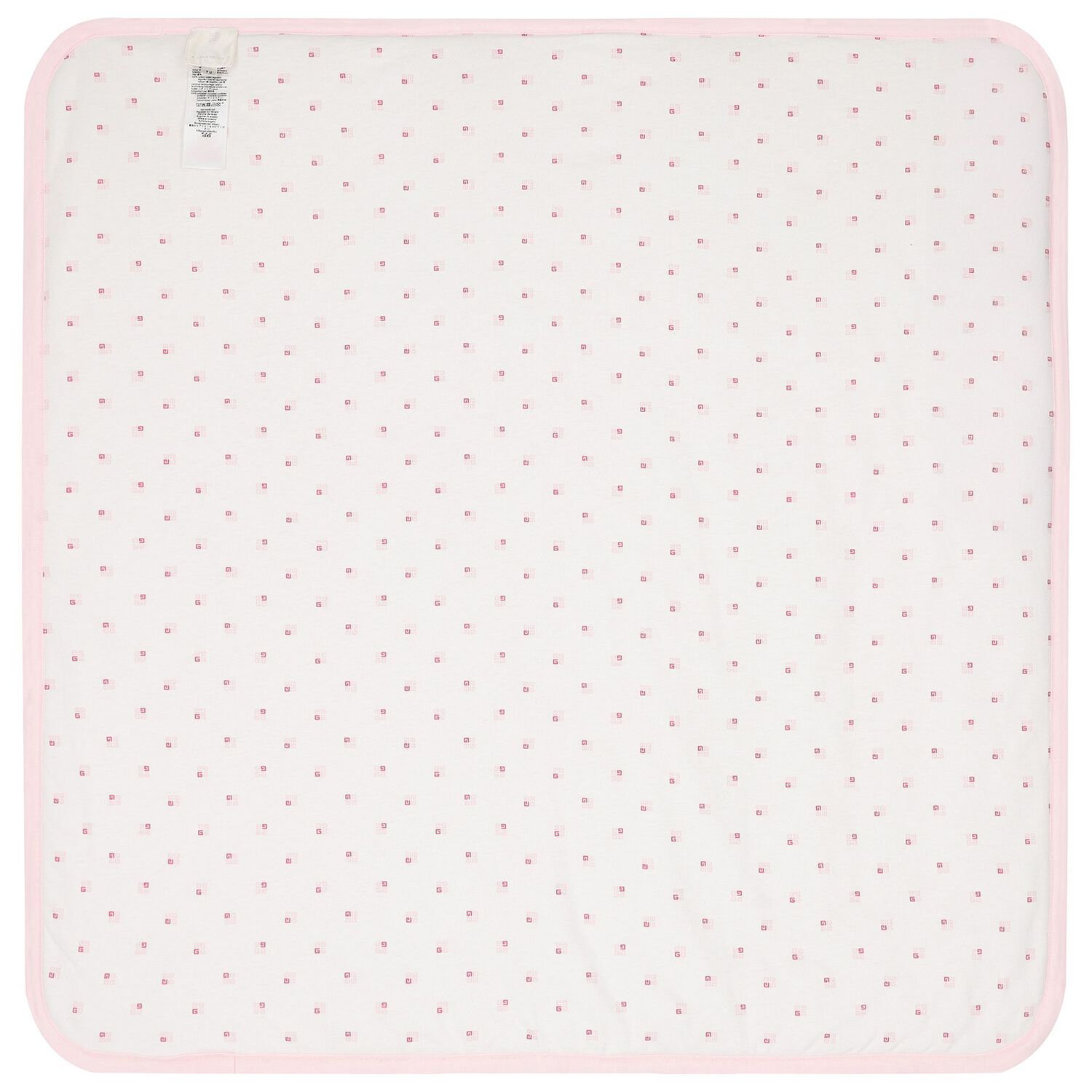 Baby Girls Pink & White Logo Blanket, 1, hi-res