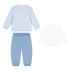 Baby Boys Blue & Ivory Tracksuit Set ( 3 Piece ), 1, hi-res