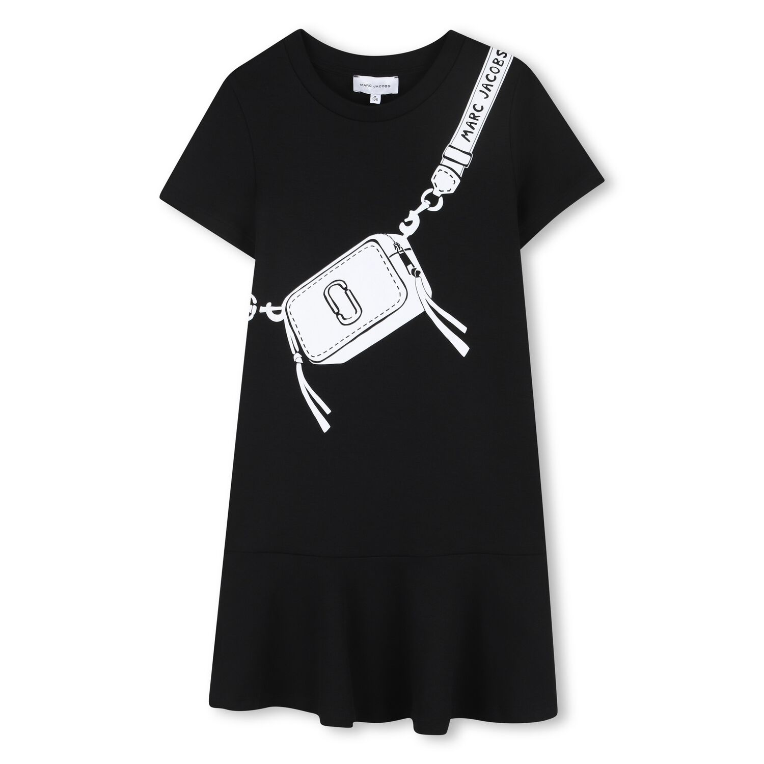 Girls Black Bag Dress, 1, hi-res