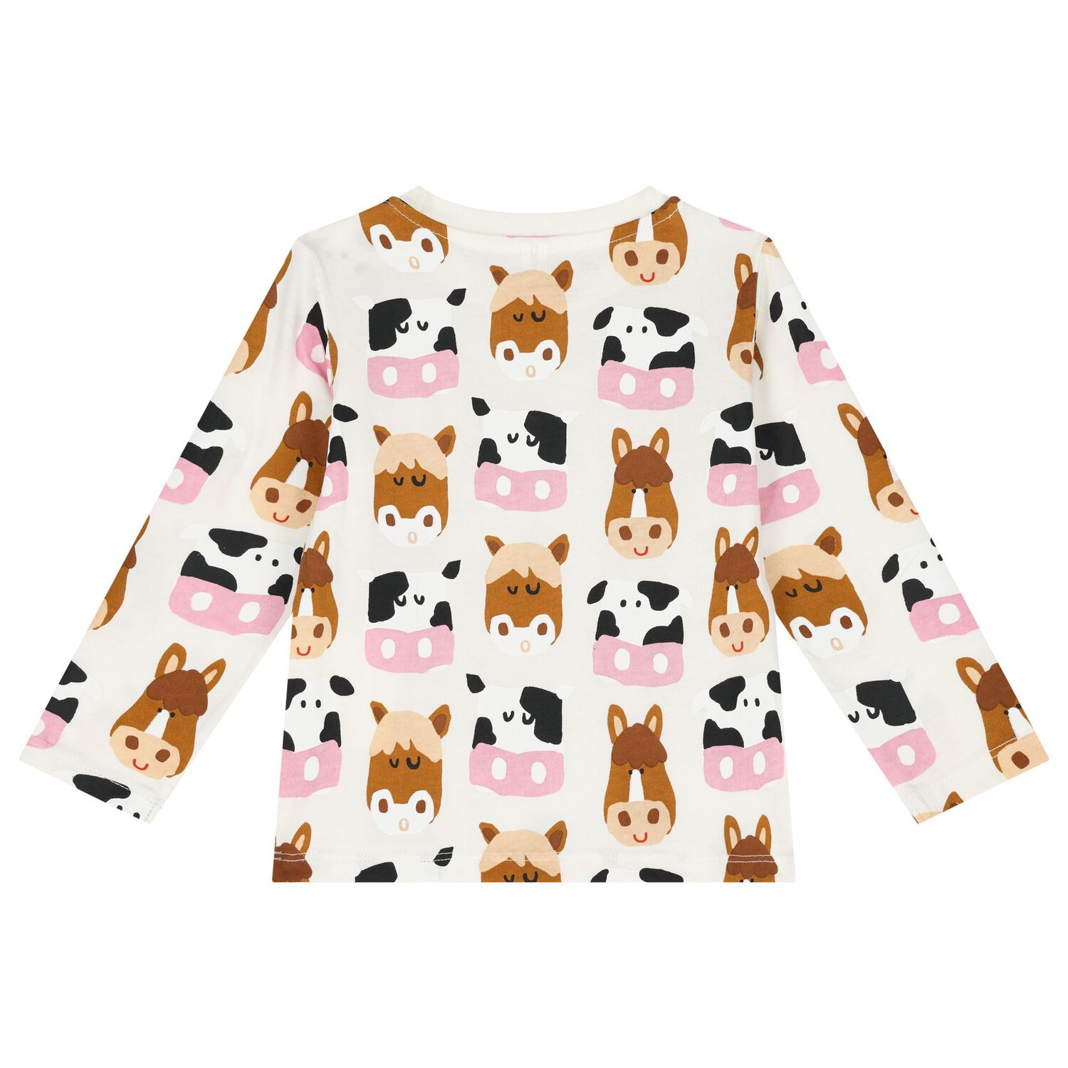 Younger Boys Ivory Animals Long Sleeve Top, 1, hi-res image number null