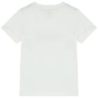 Boys White Logo T-Shirt, 3, hi-res