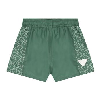 Baby Boys Green Logo Swim Shorts