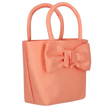 Girls Orange Bow Hand Bag
