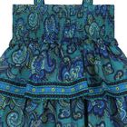 Girls Blue & Green Paisley Dress , 1, hi-res
