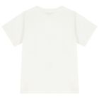 Girls Ivory Logo Flower T-Shirt, 1, hi-res