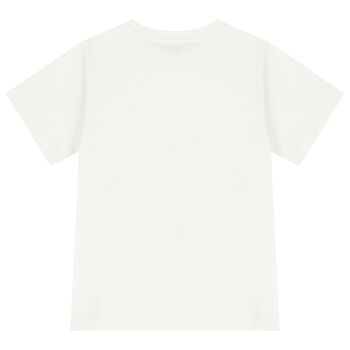 Girls Ivory Logo Flower T-Shirt