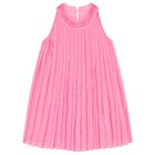 Girls Pink Chiffon Pleated Dress, 1, hi-res