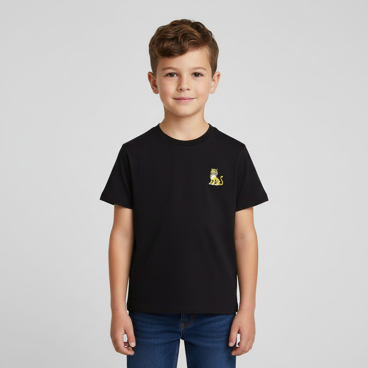 Black Tiger Logo T-Shirt, 1, hi-res
