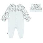Baby Boys Blue Teddy Bear Logo Babygrow Set, 1, hi-res