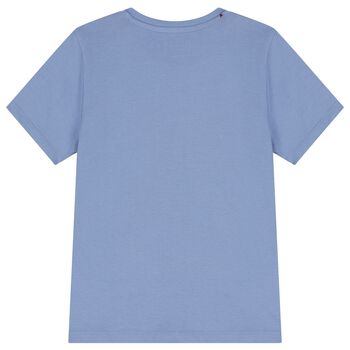 Boys Blue Teddy Bear Logo T-Shirt