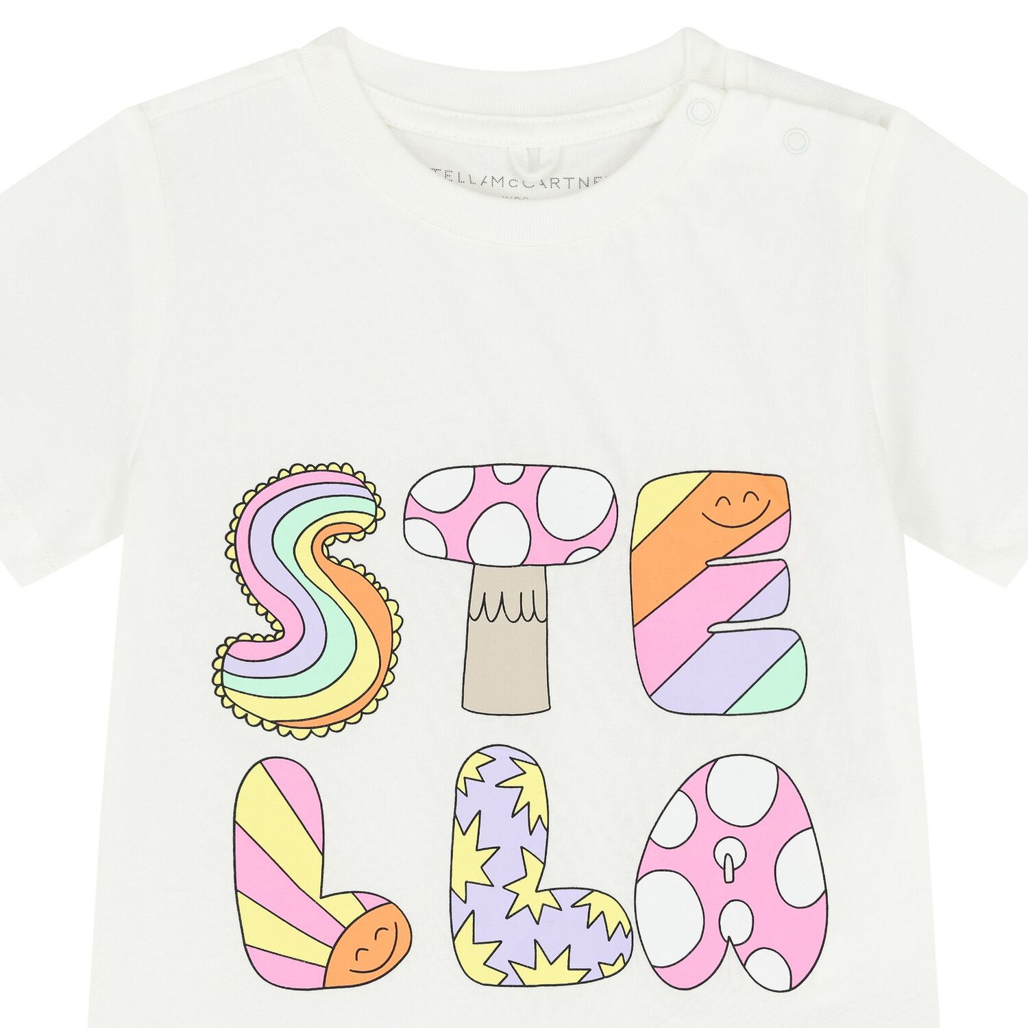 Younger Girls Ivory Logo T-Shirt, 1, hi-res