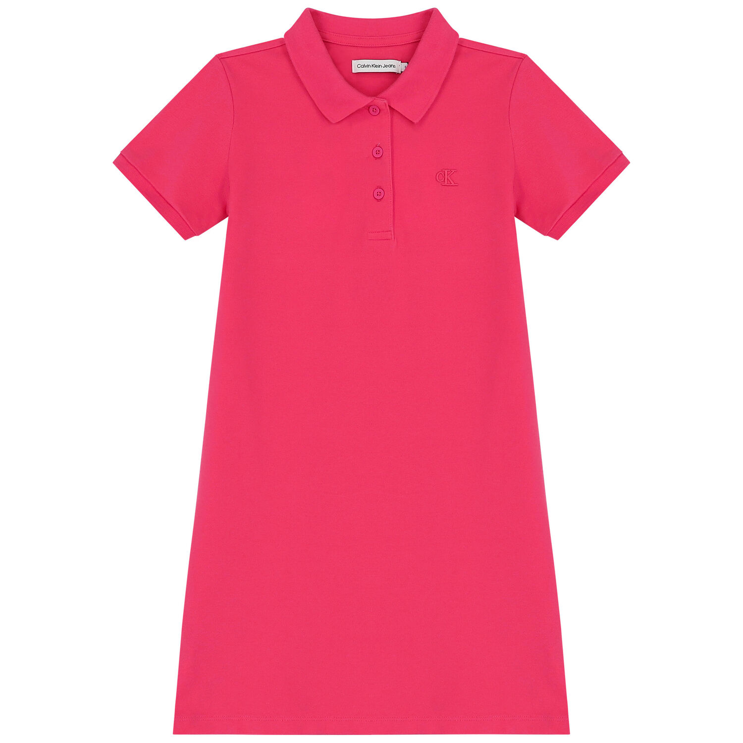 Girls Pink Logo Polo Dress, 2, hi-res