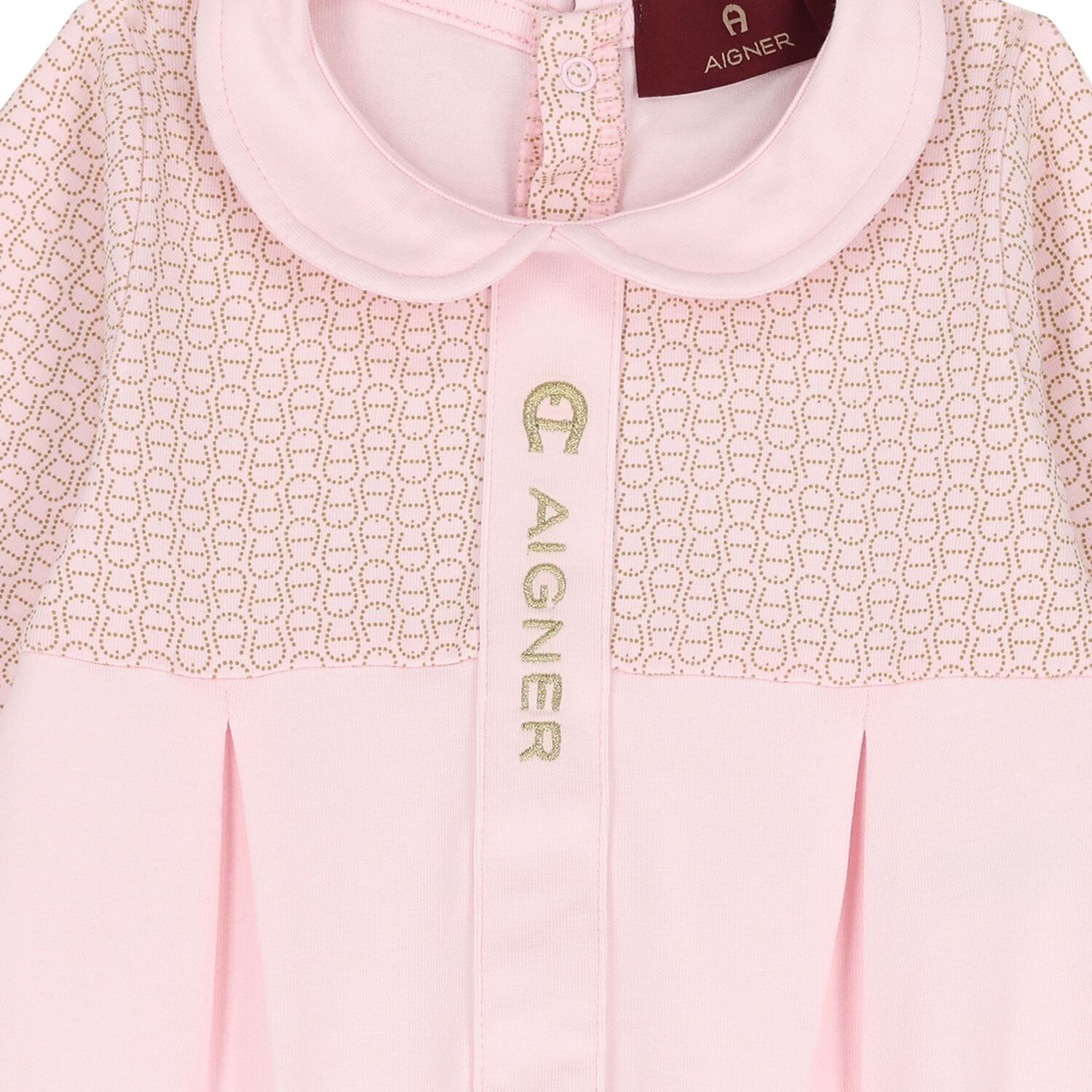 Baby Girls Pink Logo Babygrow, 3, hi-res