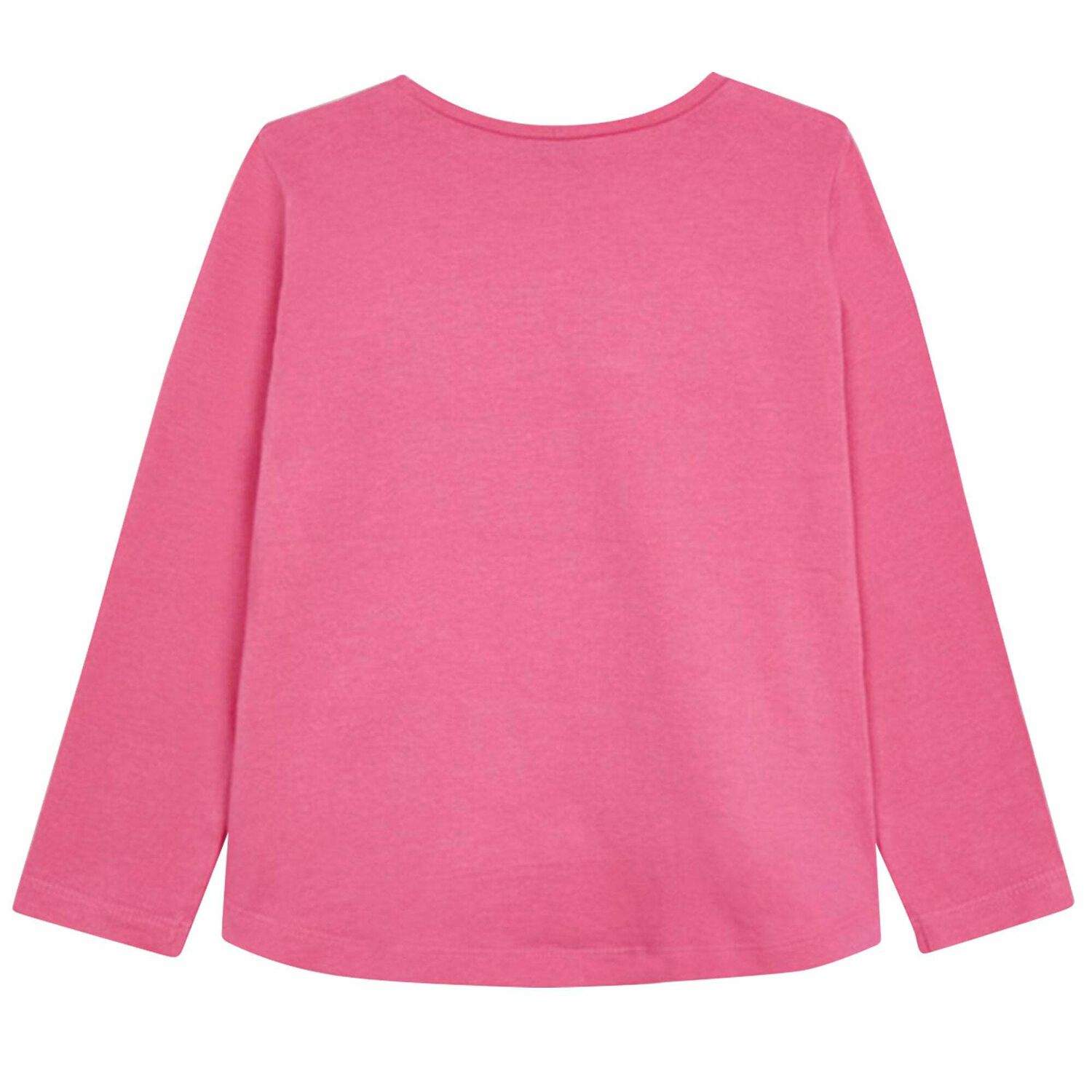 Girls Pink Heart Long Sleeve Top, 2, hi-res