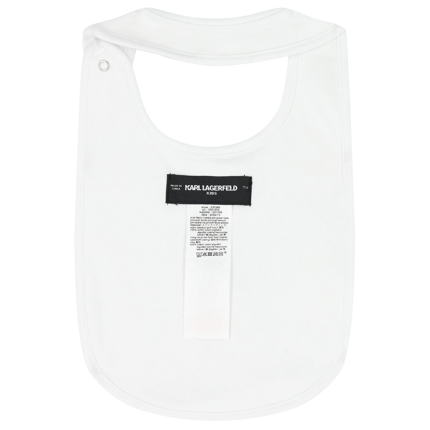 White Ikonik Logo Baby Bibs (3-Pack), 1, hi-res image number null