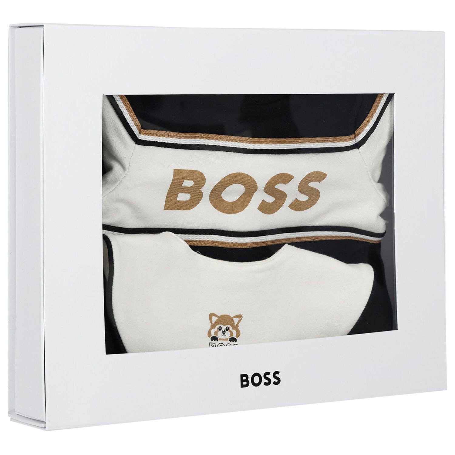 Baby Boys Black Logo Babygrow Gift Set, 1, hi-res