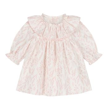 Baby Girls Ivory & Pink Wildflower Dress