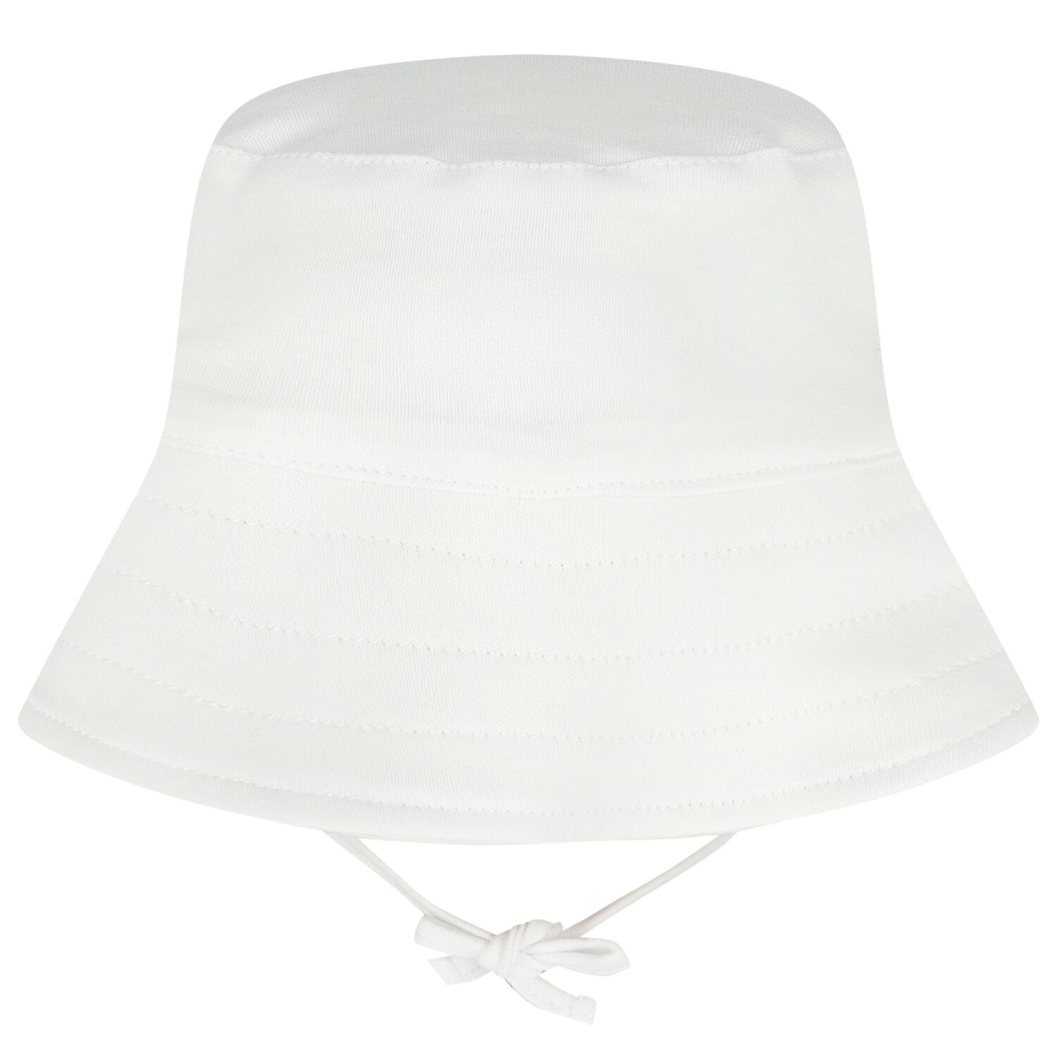 Baby Boys Beige & White Striped Logo Reversible Hat, 2, hi-res