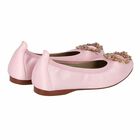 Girls Pink Satin Shoes, 1, hi-res