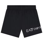 Boys Black Logo Swim Shorts, 2, hi-res