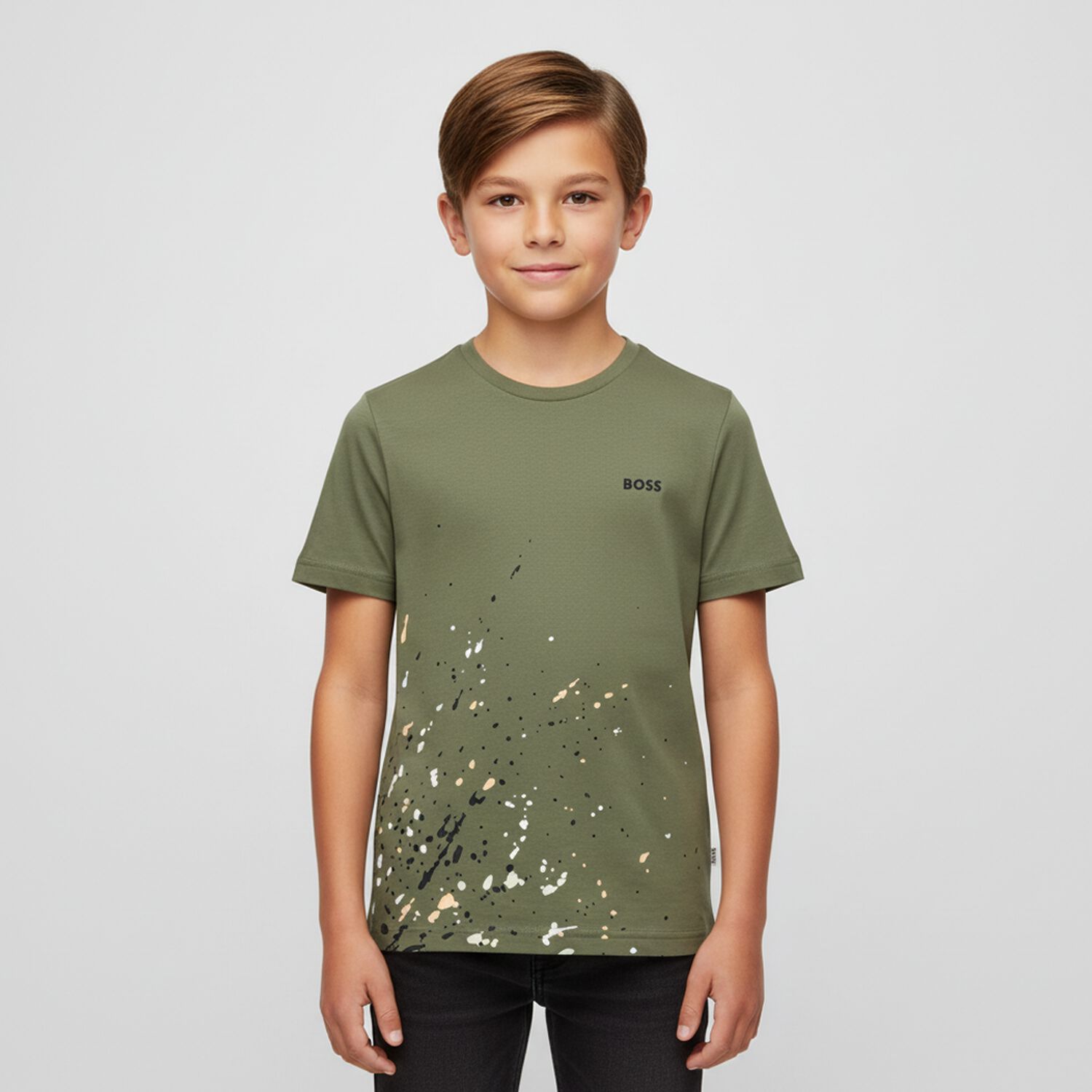 Boys Green Logo T-Shirt, 1, hi-res