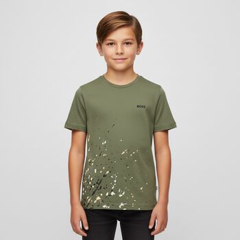 Boys Green Logo T-Shirt
