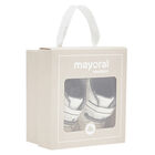Baby Boys White & Navy TrainersÃ‚Â , 1, hi-res