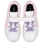 Girls White Minnie Mouse Patent Trainers , 1, hi-res