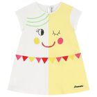 Girls White & Yellow Dress, 1, hi-res