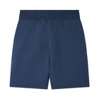 Boys Navy Tape Logo Shorts, 1, hi-res