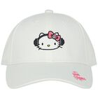 Girls White Hello Kitty Cap, 1, hi-res