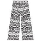 Girls Black & White Zigzag Trousers, 1, hi-res
