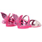 Girls Pink Butterfly Sandals, 1, hi-res