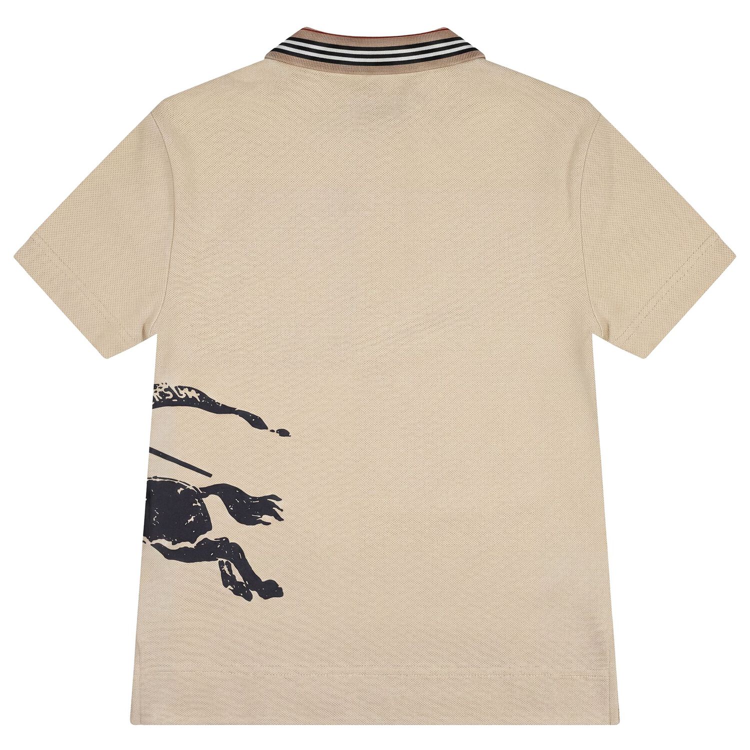 Boys Beige EKD Logo Polo Shirt, 1, hi-res