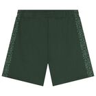 Boys Green Logo Shorts, 1, hi-res