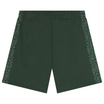 Boys Green Logo Shorts