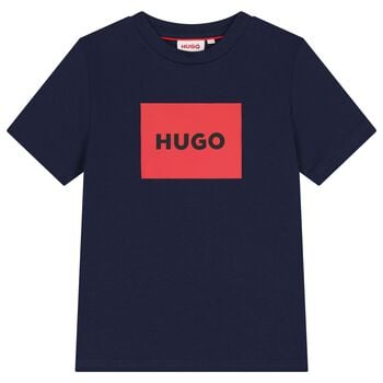 Boys Navy Blue Logo T-Shirt 