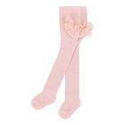 Baby Girls Pink Lace Frill Tights, 2, hi-res