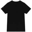 Boys Black Logo T-Shirt, 1, hi-res
