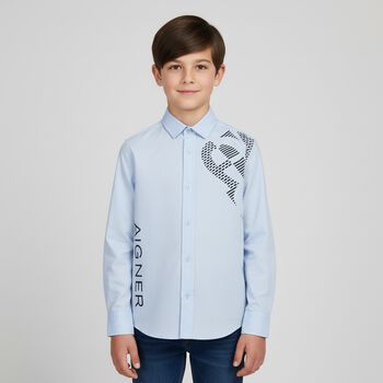 Boys Blue Logo Shirt