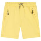 Boys White & Yellow Surfing Board Shorts Set, 2, hi-res