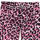 Girls Pink Leopard Logo Leggings, 1, hi-res
